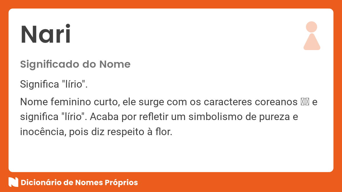 Significado do nome Nari Dicion rio de Nomes Pr prios