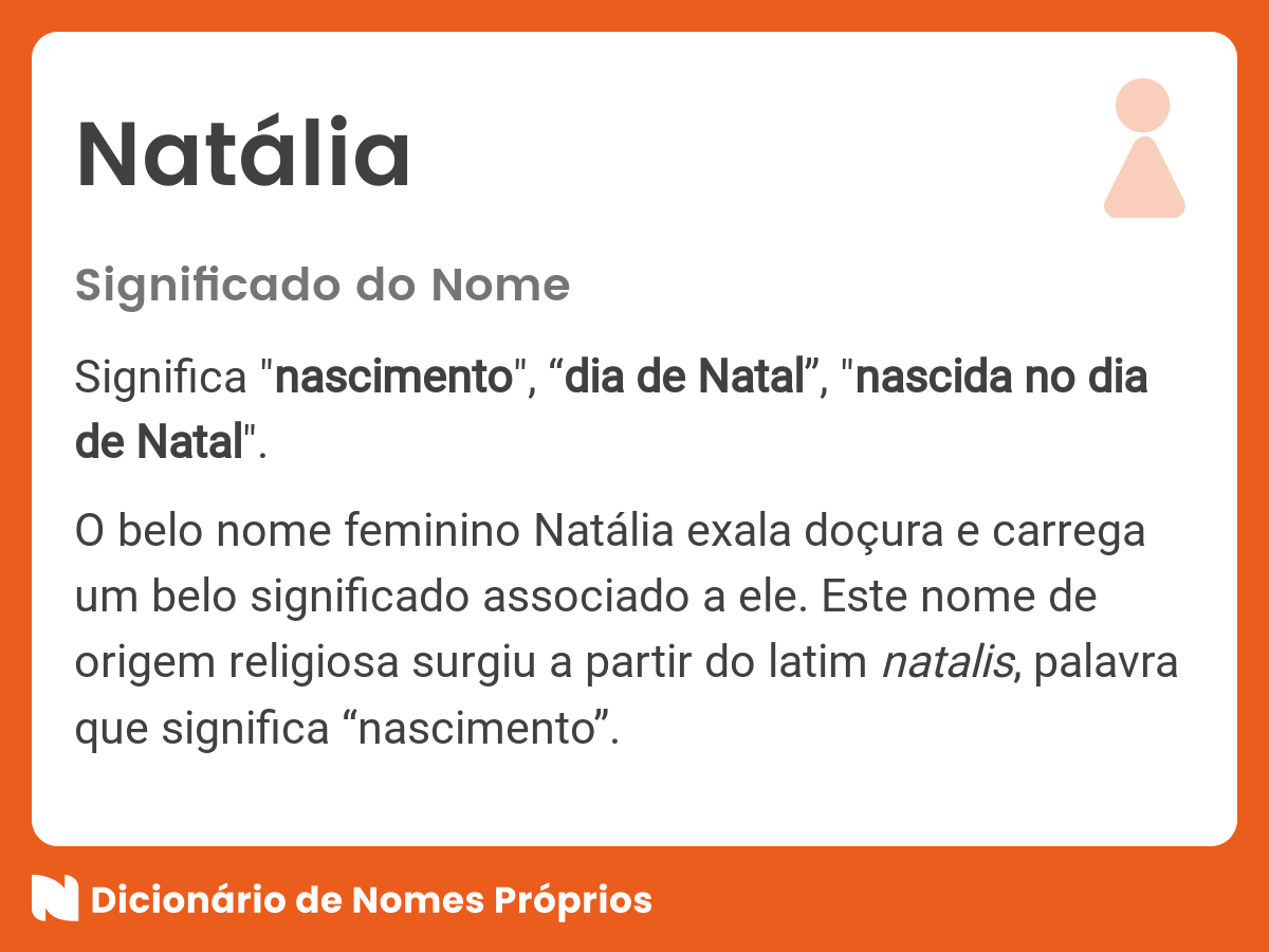 Significado do nome Natália - Dicionário de Nomes Próprios