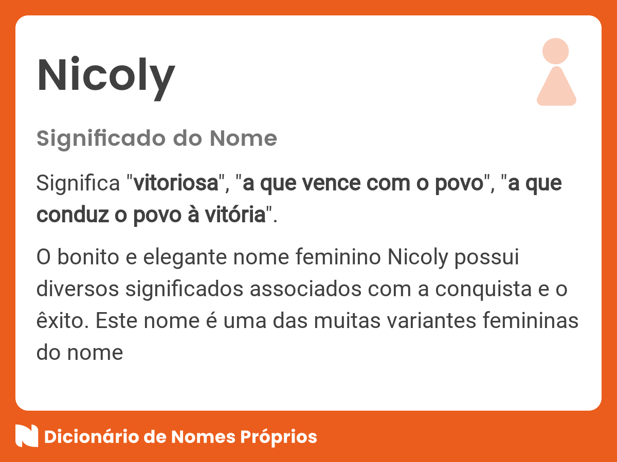 Apelidos para o nome nicole