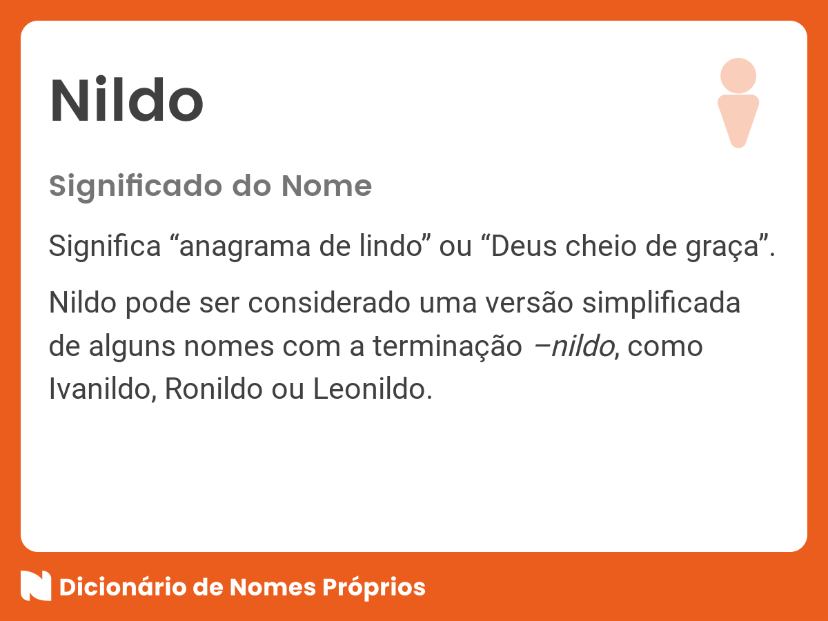 Significado do nome Nildo - Dicionário de Nomes Próprios