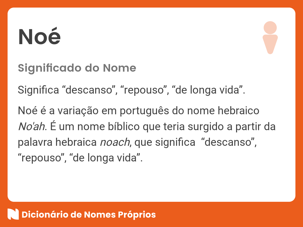 Significado do nome Noé