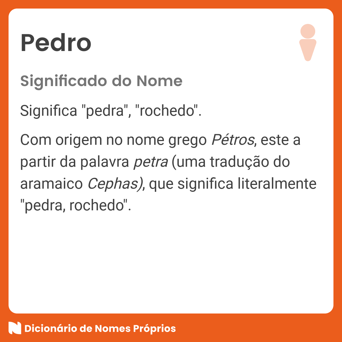 Pedro - Apelido e nome para Pedro