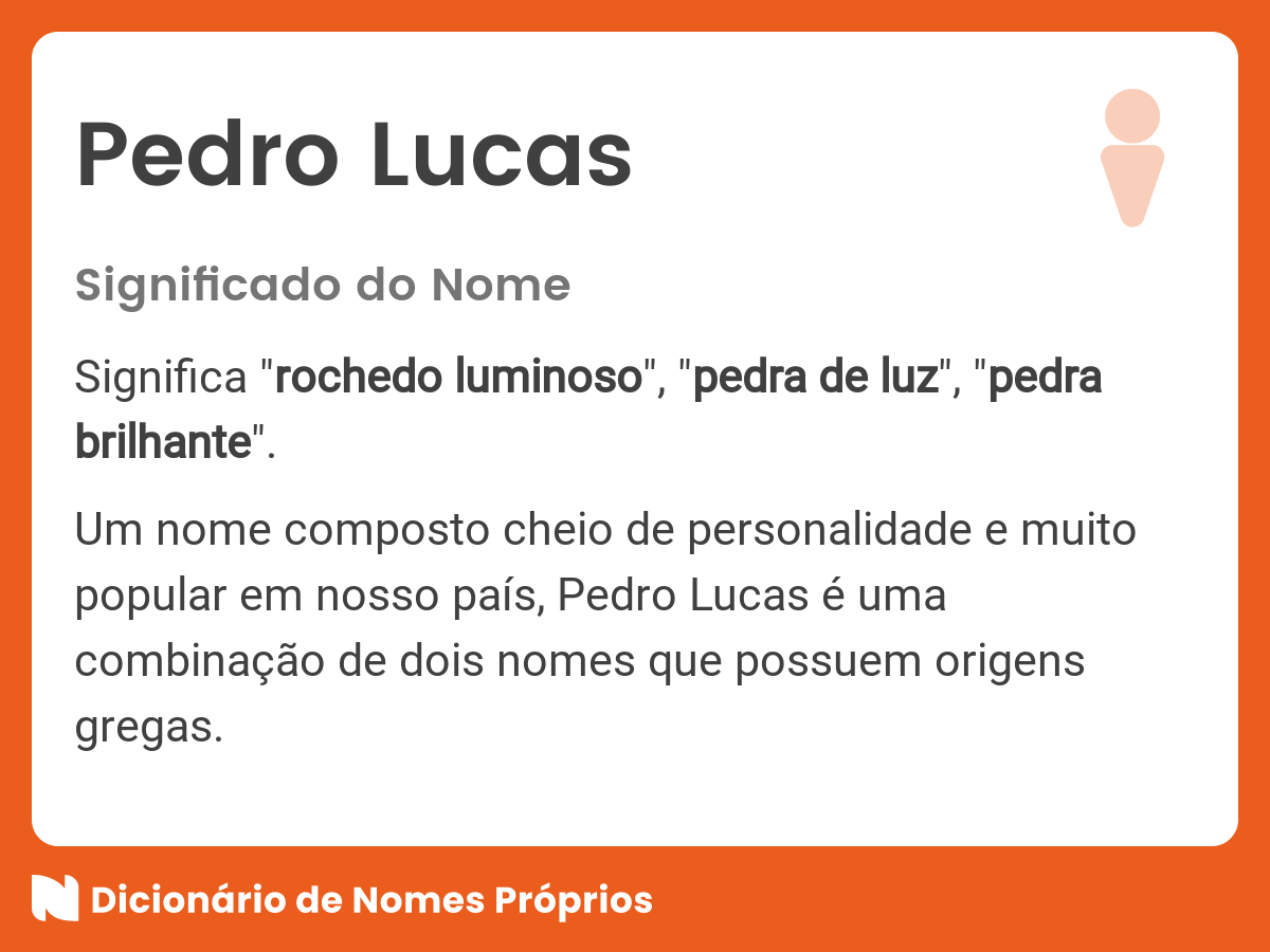 Significado do nome Pedro Lucas - Dicionário de Nomes Próprios