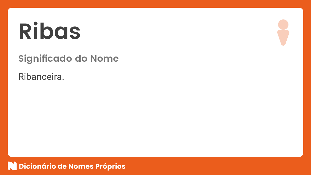 Significado do nome Ribas - Dicionário de Nomes Próprios
