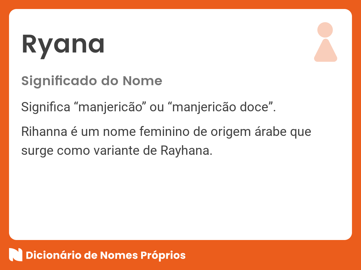 Significado do nome Ryana - Dicionário de Nomes Próprios