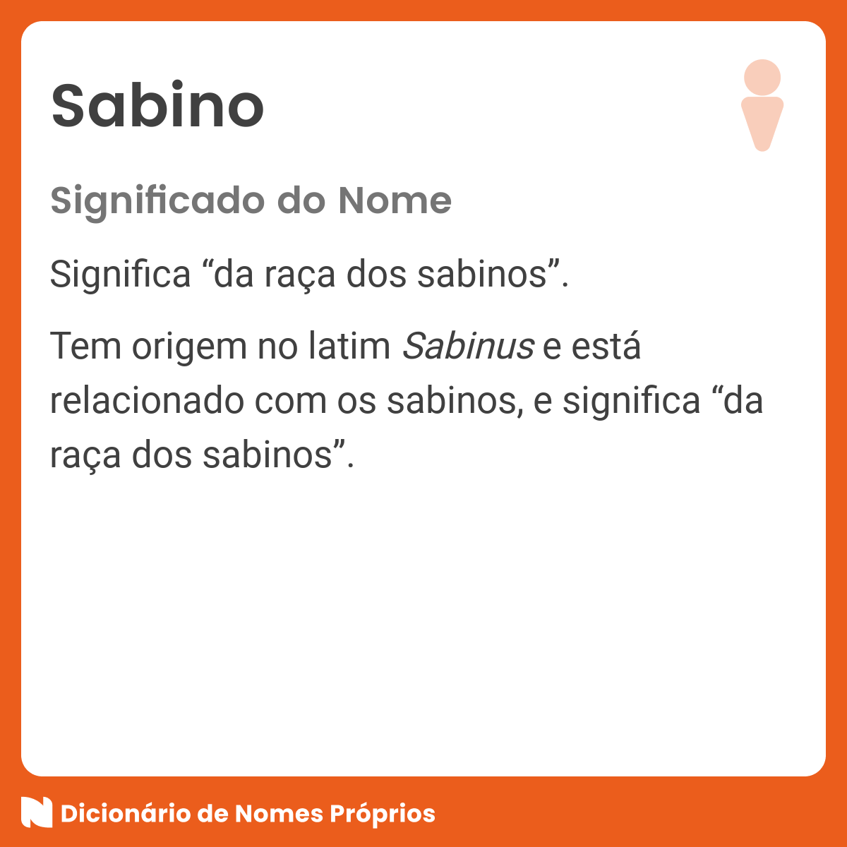 O que significa o nome sabinos?