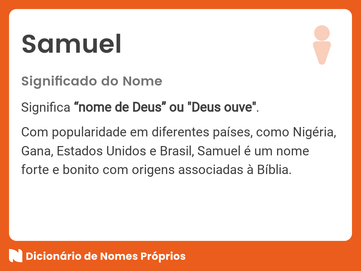 O Que Significa O Nome Samuel Na Bíblia