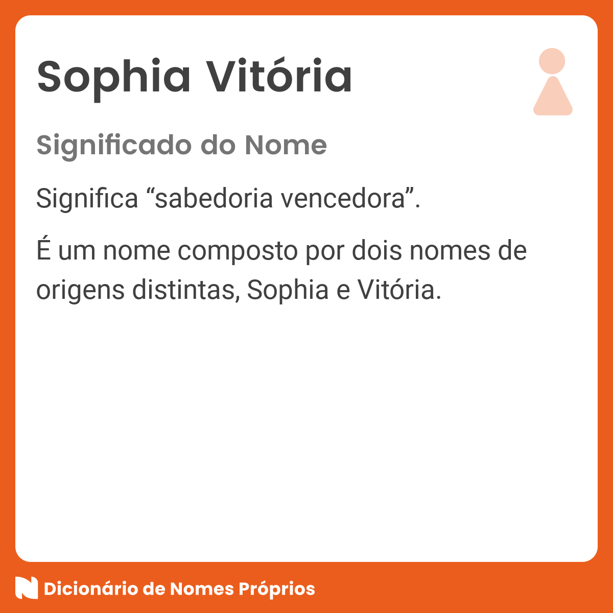 Vitória  Significado dos nomes femininos, Significados dos nomes,  Significados de nomes