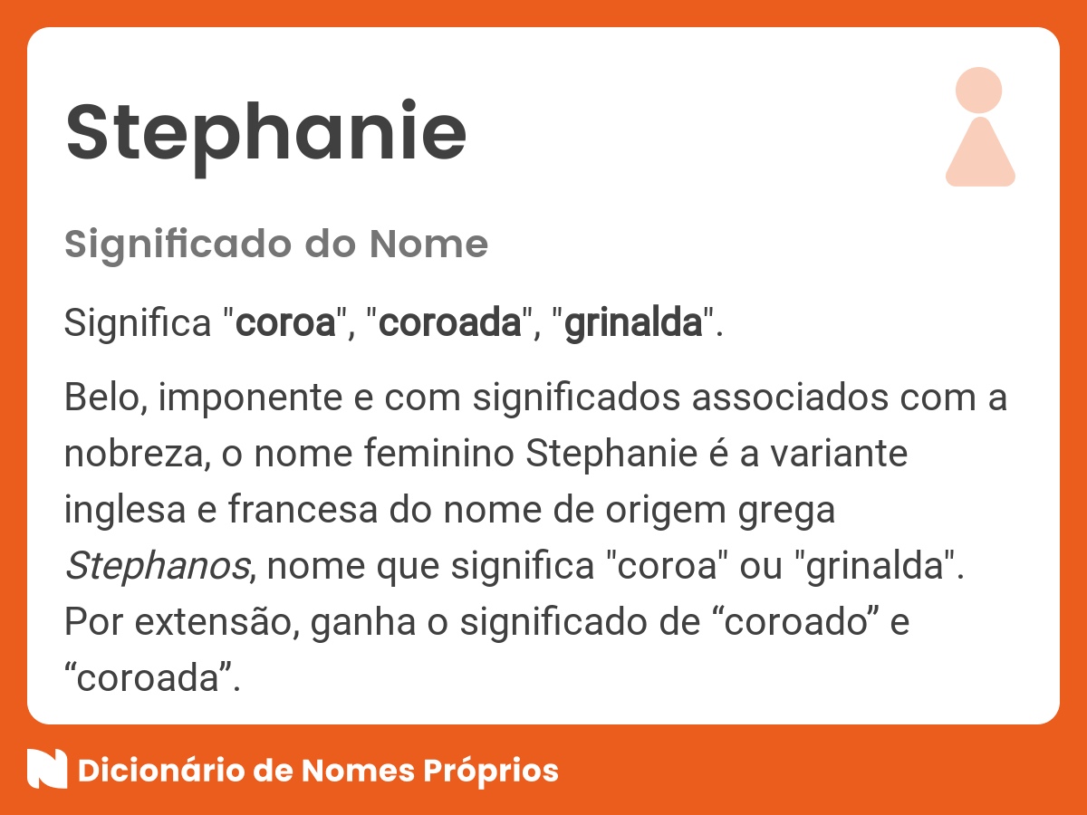 Significado do nome Stephanie