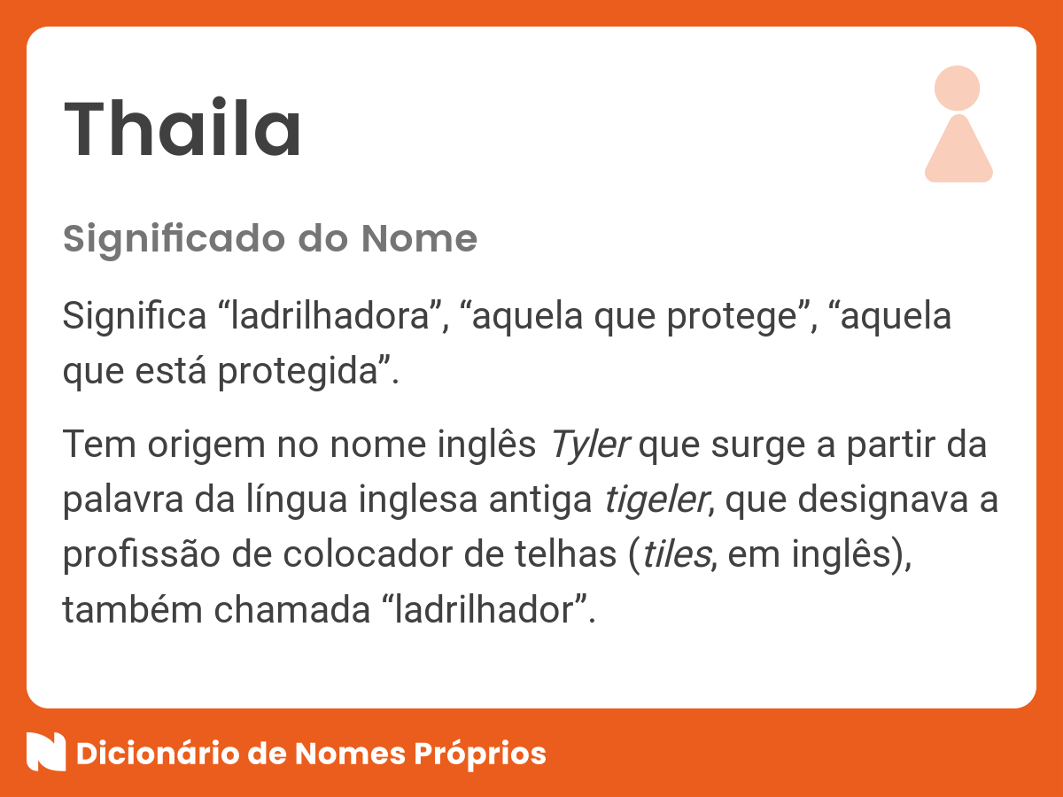 Significado do nome Thaila