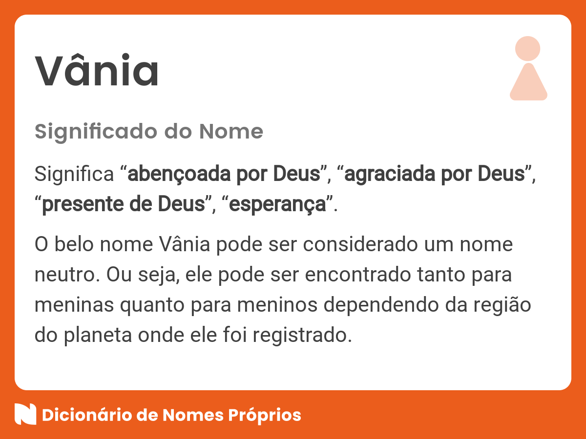 Significado do nome Vânia