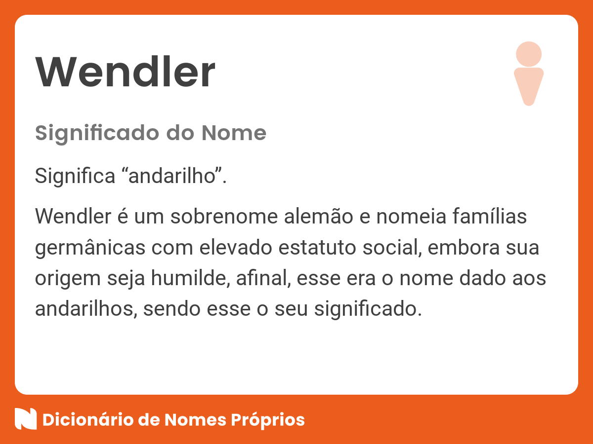 Significado do nome Wendler Dicionário de