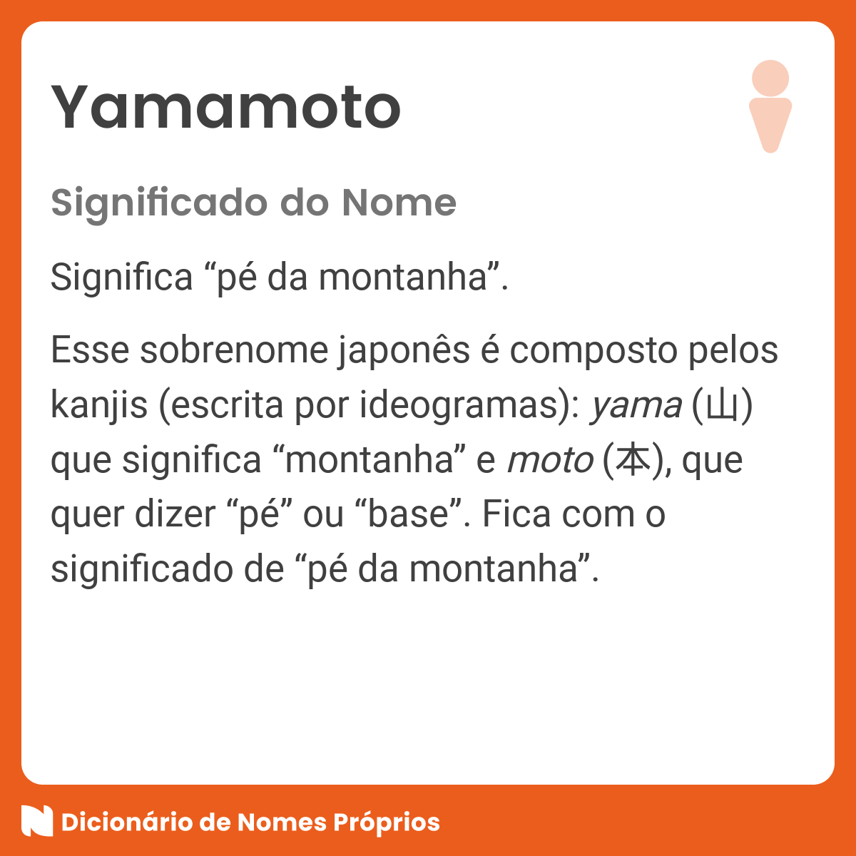 Significado do nome Yamamoto Dicion rio de Nomes Pr prios