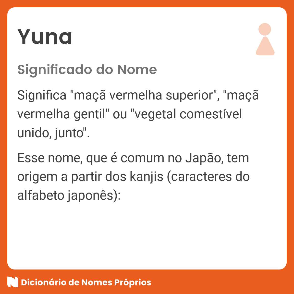 Significado do nome Yuna Dicion rio de Nomes Pr prios