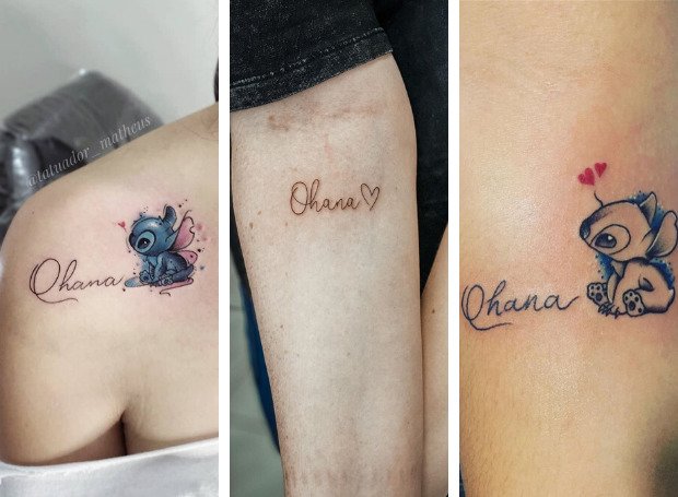 nome Ohana: tatuagem de Ohana.